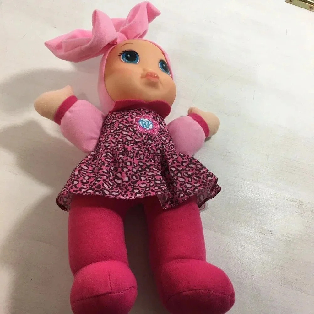 Goldberger Plush Kisses Talking Doll Says I Love You Pink 12"